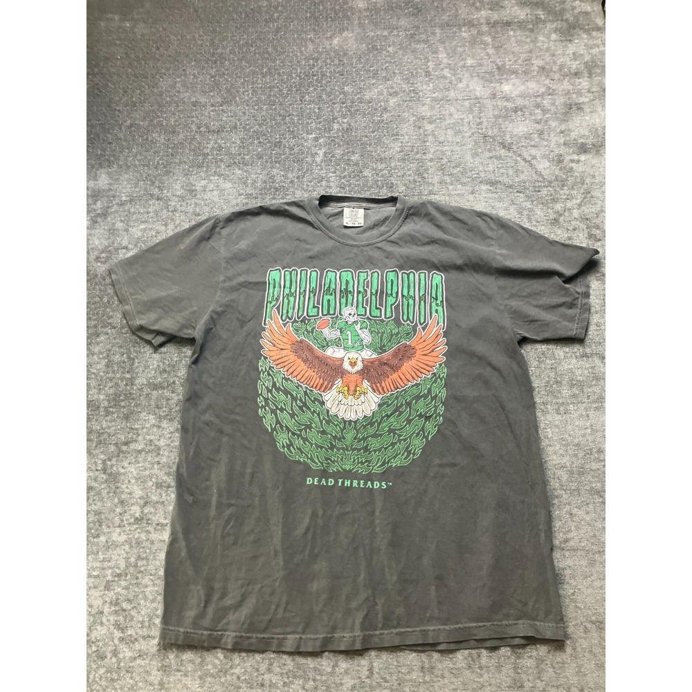 Philadelphia Eagles Shirt Mens XL Gray Comfort Colors Football NFL Dead Threads